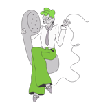 businesswoman talks to her partners on the phone_SIMPLIFIED