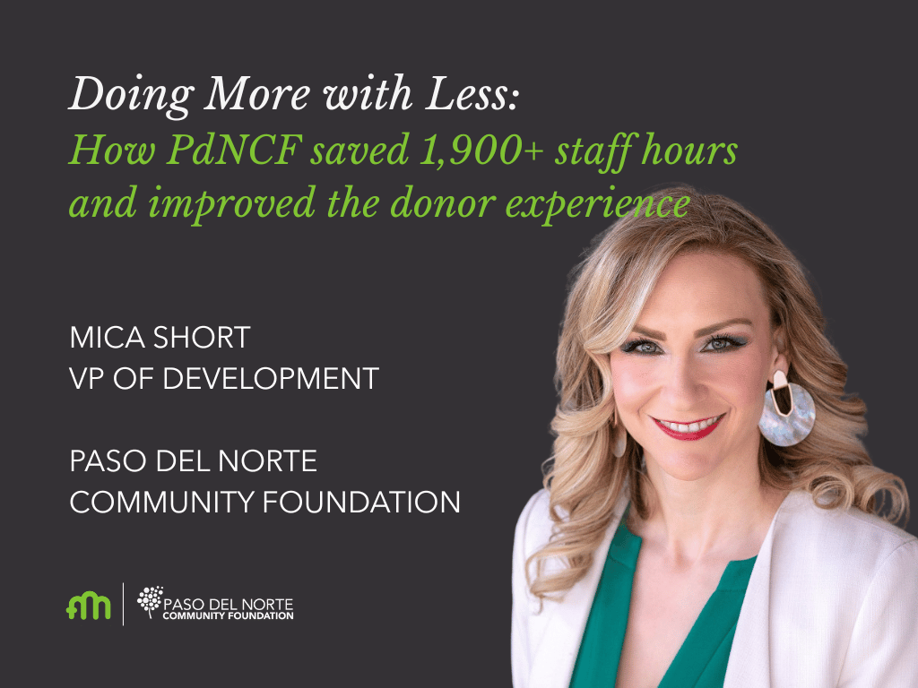 Webinar - Mica Short - VP of Development at Paso del Norte Community Foundation