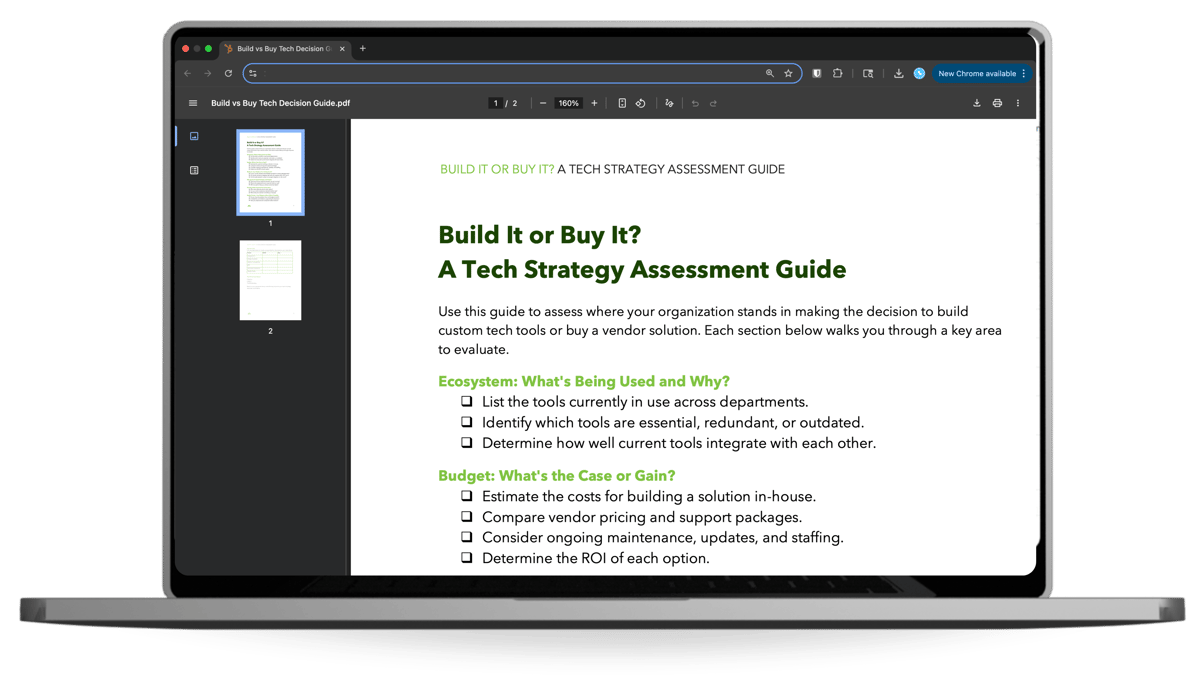 Resource - Build It or Buy It A Tech Strategy Assessment Guide